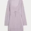 Long-Sleeve Crochet-Style Mini Dress,Long-Sleeve Crochet-Style Mini Dress Long-Sleeve Crochet-Style Mini Dress,Long-Sleeve Crochet-Style Mini Dress