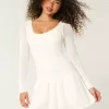 Long-Sleeve Crochet-Style Mini Skater Dress,Long-Sleeve Crochet-Style Mini Skater Dress Long-Sleeve Crochet-Style Mini Skater Dress,Long-Sleeve Crochet-Style Mini Skater Dress