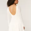 Long-Sleeve Crochet-Style Mini Skater Dress,Long-Sleeve Crochet-Style Mini Skater Dress Long-Sleeve Crochet-Style Mini Skater Dress,Long-Sleeve Crochet-Style Mini Skater Dress