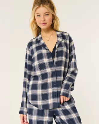 Long-Sleeve Flannel Pajama Top,Long-Sleeve Flannel Pajama Top Long-Sleeve Flannel Pajama Top,Long-Sleeve Flannel Pajama Top
