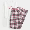Long-Sleeve Graphic Tee & Flannel Pajama Pants Set,Long-Sleeve Graphic Tee & Flannel Pajama Pants Set Long-Sleeve Graphic Tee & Flannel Pajama Pants Set,Long-Sleeve Graphic Tee & Flannel Pajama Pants Set