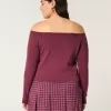 Long-Sleeve Off-the-Shoulder Top,Long-Sleeve Off-the-Shoulder Top Long-Sleeve Off-the-Shoulder Top,Long-Sleeve Off-the-Shoulder Top