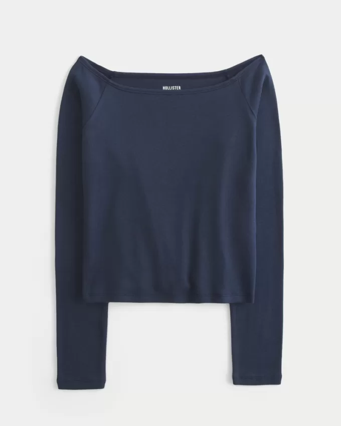 Long-Sleeve Off-the-Shoulder Top,Long-Sleeve Off-the-Shoulder Top Long-Sleeve Off-the-Shoulder Top,Long-Sleeve Off-the-Shoulder Top