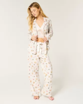 Long-Sleeve Pajama Shirt & Pants Set,Long-Sleeve Pajama Shirt & Pants Set Long-Sleeve Pajama Shirt & Pants Set,Long-Sleeve Pajama Shirt & Pants Set