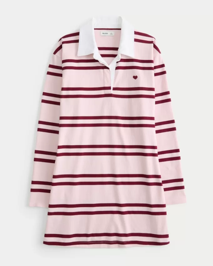 Long-Sleeve Rugby Mini Dress,Long-Sleeve Rugby Mini Dress Long-Sleeve Rugby Mini Dress,Long-Sleeve Rugby Mini Dress