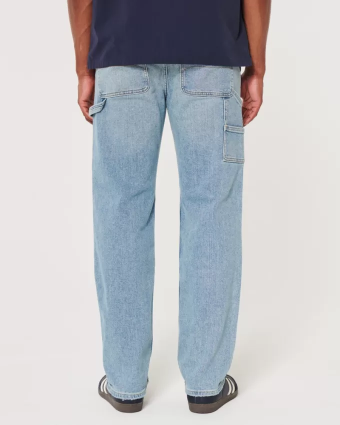 Loose Medium Wash Carpenter Jeans,Loose Medium Wash Carpenter Jeans Loose Medium Wash Carpenter Jeans,Loose Medium Wash Carpenter Jeans