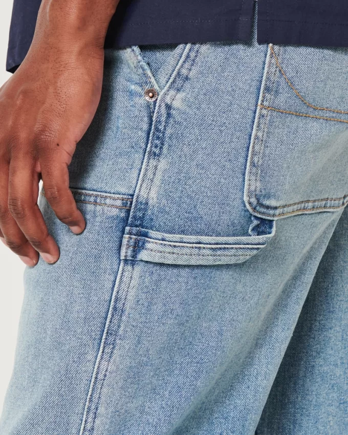 Loose Medium Wash Carpenter Jeans,Loose Medium Wash Carpenter Jeans Loose Medium Wash Carpenter Jeans,Loose Medium Wash Carpenter Jeans