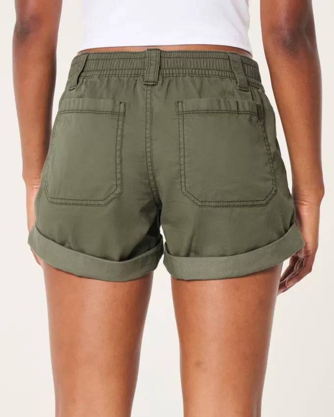 Low-Rise Adjustable Hem Shorts,Low-Rise Adjustable Hem Shorts Low-Rise Adjustable Hem Shorts,Low-Rise Adjustable Hem Shorts