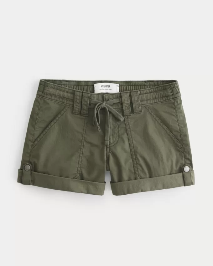Low-Rise Adjustable Hem Shorts,Low-Rise Adjustable Hem Shorts Low-Rise Adjustable Hem Shorts,Low-Rise Adjustable Hem Shorts