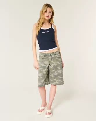 Low-Rise Camo Super Baggy Jort,Low-Rise Camo Super Baggy Jort