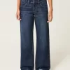 Low-Rise Dark Wash Baggy Jeans,Low-Rise Dark Wash Baggy Jeans