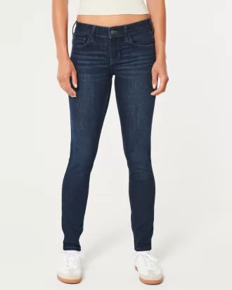 Low-Rise Dark Wash Super Skinny Jeans,Low-Rise Dark Wash Super Skinny Jeans
