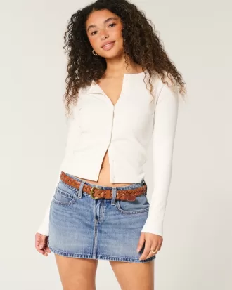 Low-Rise Denim Mini Skort,Low-Rise Denim Mini Skort Low-Rise Denim Mini Skort,Low-Rise Denim Mini Skort