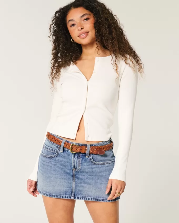 Low-Rise Denim Mini Skort,Low-Rise Denim Mini Skort Low-Rise Denim Mini Skort,Low-Rise Denim Mini Skort