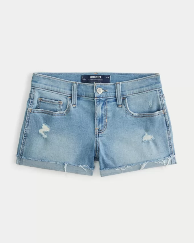 Low-Rise Distressed Light Wash Denim Shorts,Low-Rise Distressed Light Wash Denim Shorts Low-Rise Distressed Light Wash Denim Shorts,Low-Rise Distressed Light Wash Denim Shorts
