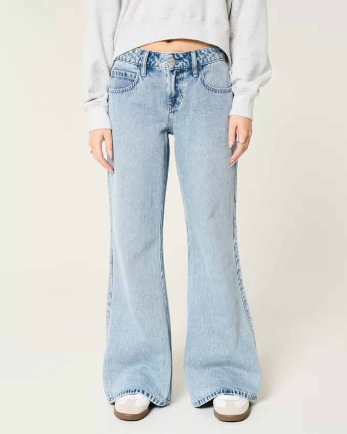 Low-Rise Light Wash Baggy Flare Jeans,Low-Rise Light Wash Baggy Flare Jeans Low-Rise Light Wash Baggy Flare Jeans,Low-Rise Light Wash Baggy Flare Jeans
