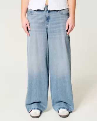 Low-Rise Light Wash Baggy Jeans,Low-Rise Light Wash Baggy Jeans