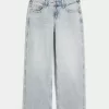 Low-Rise Light Wash Studded Baggy Jeans,Low-Rise Light Wash Studded Baggy Jeans