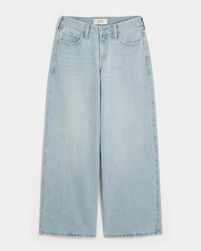 Low-Rise Light Wash Super Baggy Jeans,Low-Rise Light Wash Super Baggy Jeans