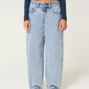 Low-Rise Light Wash Tapered Baggy Jeans,Low-Rise Light Wash Tapered Baggy Jeans