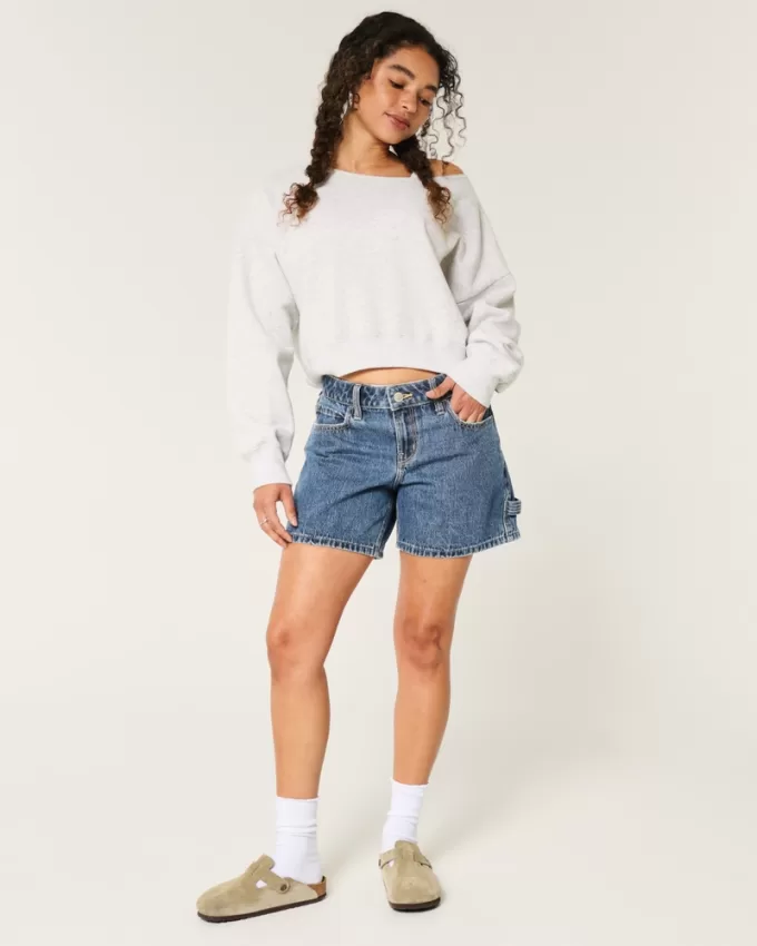 Low-Rise Medium Dark Wash Baggy Denim Carpenter Shorts 5″,Low-Rise Medium Dark Wash Baggy Denim Carpenter Shorts 5″ Low-Rise Medium Dark Wash Baggy Denim Carpenter Shorts 5″,Low-Rise Medium Dark Wash Baggy Denim Carpenter Shorts 5″