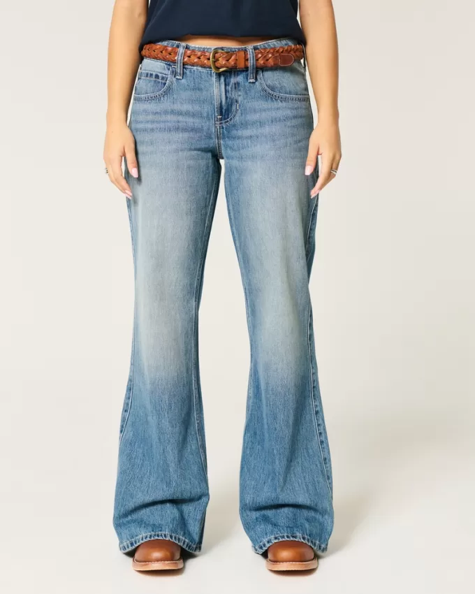 Low-Rise Medium Wash Baggy Flare Jeans,Low-Rise Medium Wash Baggy Flare Jeans Low-Rise Medium Wash Baggy Flare Jeans,Low-Rise Medium Wash Baggy Flare Jeans
