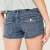 Low-Rise Medium Wash Denim Shortie Shorts,Low-Rise Medium Wash Denim Shortie Shorts Low-Rise Medium Wash Denim Shortie Shorts,Low-Rise Medium Wash Denim Shortie Shorts