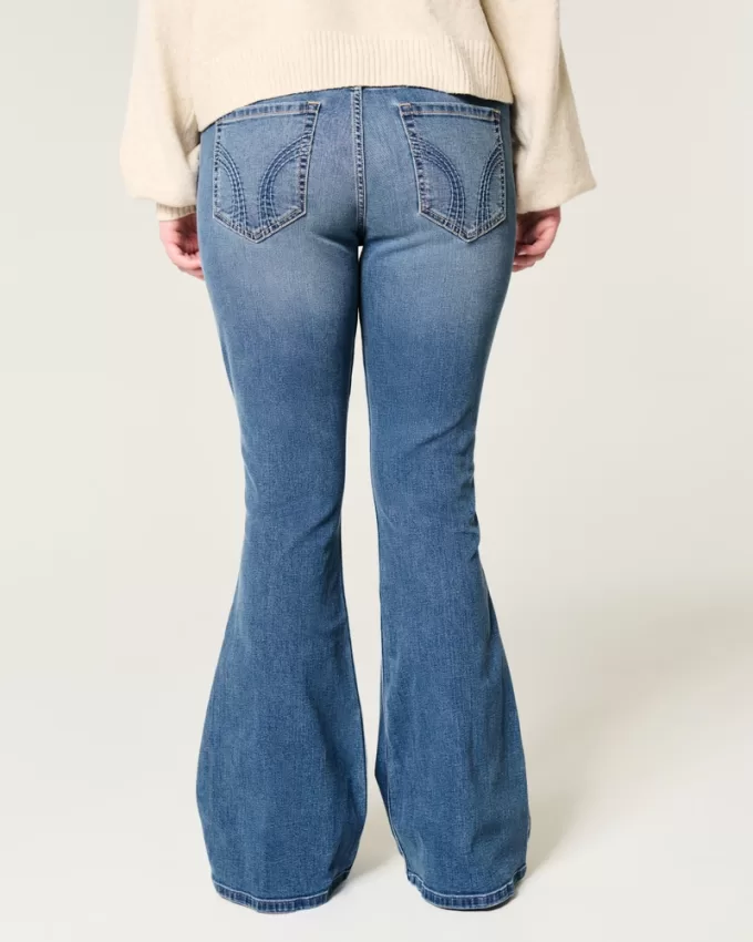 Low-Rise Medium Wash Flare Jeans,Low-Rise Medium Wash Flare Jeans Low-Rise Medium Wash Flare Jeans,Low-Rise Medium Wash Flare Jeans