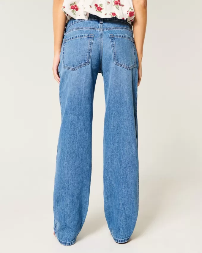 Low-Rise Medium Wash Loose Jeans,Low-Rise Medium Wash Loose Jeans Low-Rise Medium Wash Loose Jeans,Low-Rise Medium Wash Loose Jeans