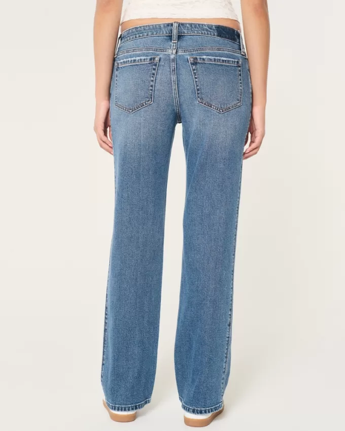 Low-Rise Medium Wash Relaxed Straight Jeans,Low-Rise Medium Wash Relaxed Straight Jeans Low-Rise Medium Wash Relaxed Straight Jeans,Low-Rise Medium Wash Relaxed Straight Jeans