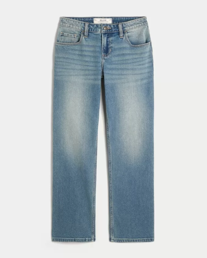 Low-Rise Medium Wash Relaxed Straight Jeans,Low-Rise Medium Wash Relaxed Straight Jeans Low-Rise Medium Wash Relaxed Straight Jeans,Low-Rise Medium Wash Relaxed Straight Jeans