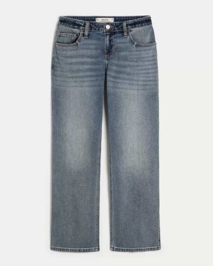 Low-Rise Medium Wash Relaxed Straight Jeans,Low-Rise Medium Wash Relaxed Straight Jeans Low-Rise Medium Wash Relaxed Straight Jeans,Low-Rise Medium Wash Relaxed Straight Jeans