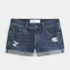 Low-Rise Ripped Dark Wash Denim Shortie Shorts,Low-Rise Ripped Dark Wash Denim Shortie Shorts Low-Rise Ripped Dark Wash Denim Shortie Shorts,Low-Rise Ripped Dark Wash Denim Shortie Shorts