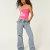 Low-Rise Ripped Light Wash Baggy Jeans,Low-Rise Ripped Light Wash Baggy Jeans