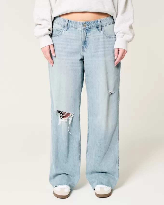 Low-Rise Ripped Light Wash Baggy Jeans,Low-Rise Ripped Light Wash Baggy Jeans Low-Rise Ripped Light Wash Baggy Jeans,Low-Rise Ripped Light Wash Baggy Jeans
