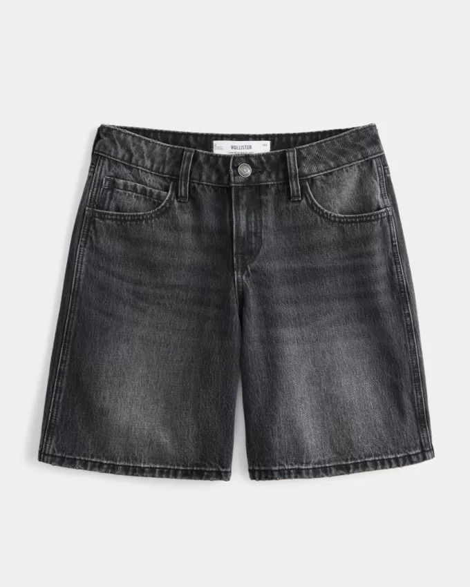 Low-Rise Washed Black Baggy Jort,Low-Rise Washed Black Baggy Jort Low-Rise Washed Black Baggy Jort,Low-Rise Washed Black Baggy Jort