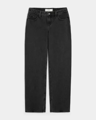 Low-Rise Washed Black Loose Jeans,Low-Rise Washed Black Loose Jeans Low-Rise Washed Black Loose Jeans,Low-Rise Washed Black Loose Jeans