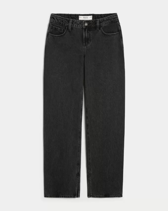 Low-Rise Washed Black Loose Jeans,Low-Rise Washed Black Loose Jeans Low-Rise Washed Black Loose Jeans,Low-Rise Washed Black Loose Jeans