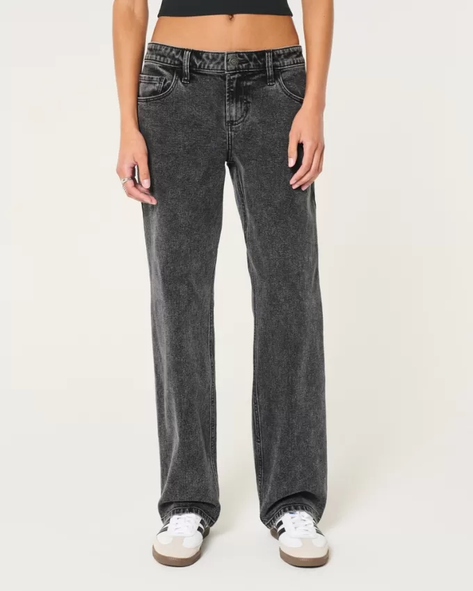 Low-Rise Washed Black Relaxed Straight Jeans,Low-Rise Washed Black Relaxed Straight Jeans Low-Rise Washed Black Relaxed Straight Jeans,Low-Rise Washed Black Relaxed Straight Jeans
