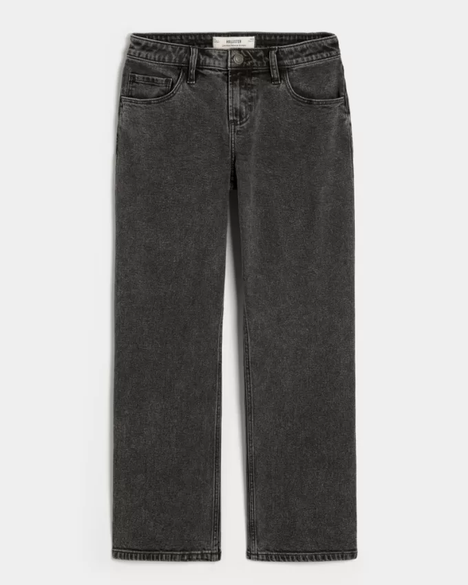 Low-Rise Washed Black Relaxed Straight Jeans,Low-Rise Washed Black Relaxed Straight Jeans Low-Rise Washed Black Relaxed Straight Jeans,Low-Rise Washed Black Relaxed Straight Jeans