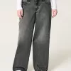 Low-Rise Washed Black Super Baggy Jeans,Low-Rise Washed Black Super Baggy Jeans