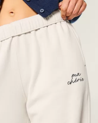 Ma Chérie Graphic Wide-Leg Sweatpants,Ma Chérie Graphic Wide-Leg Sweatpants
