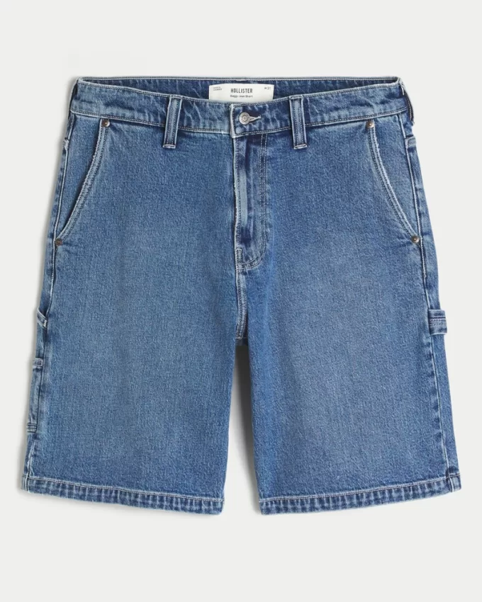 Medium Wash Baggy Painter Jean Shorts,Medium Wash Baggy Painter Jean Shorts Medium Wash Baggy Painter Jean Shorts,Medium Wash Baggy Painter Jean Shorts