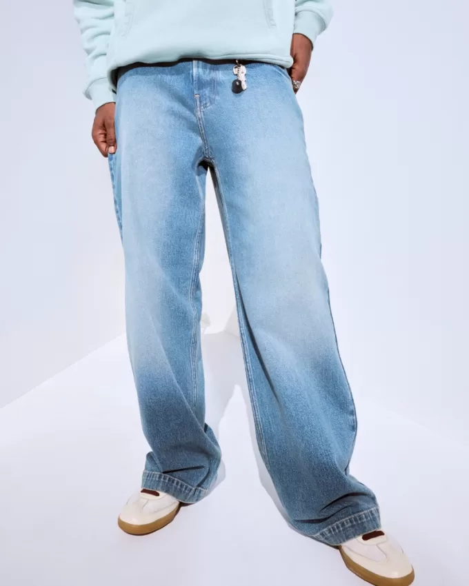 Medium Wash Super Baggy Jeans,Medium Wash Super Baggy Jeans