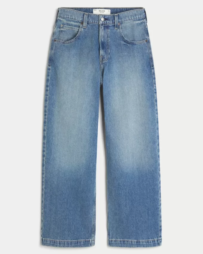 Medium Wash Super Baggy Jeans,Medium Wash Super Baggy Jeans