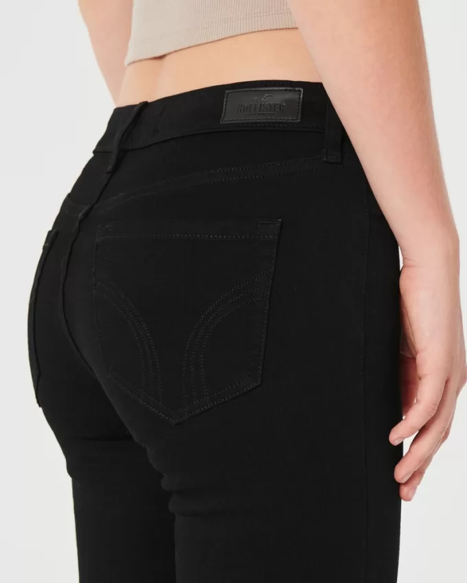 Mid-Rise Black Boot Jeans,Mid-Rise Black Boot Jeans