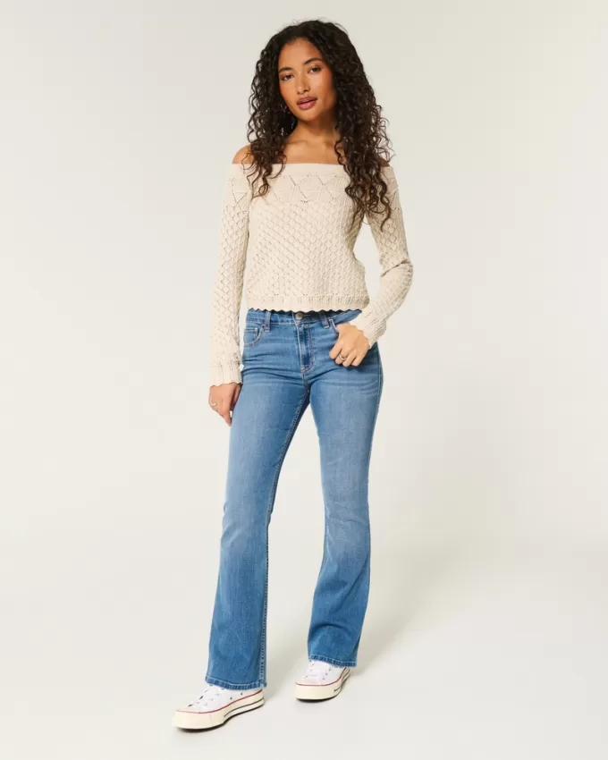 Mid-Rise Medium Wash Boot Jeans,Mid-Rise Medium Wash Boot Jeans