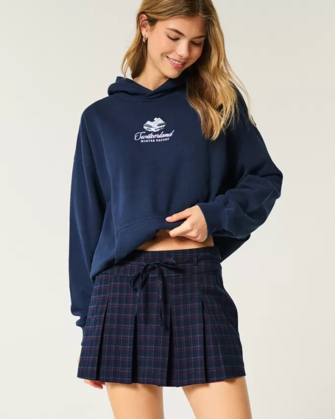 Mid-Rise Pleated Mini Skort,Mid-Rise Pleated Mini Skort Mid-Rise Pleated Mini Skort,Mid-Rise Pleated Mini Skort