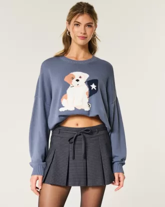 Mid-Rise Pleated Mini Skort,Mid-Rise Pleated Mini Skort