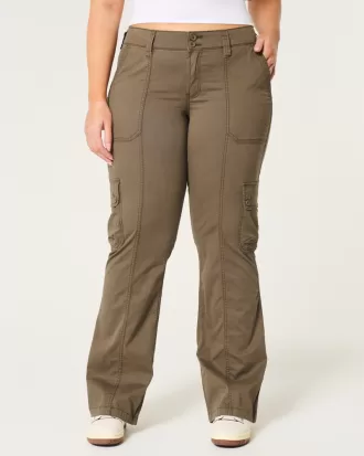 Mid-Rise Relaxed Cargo Boot Pants,Mid-Rise Relaxed Cargo Boot Pants